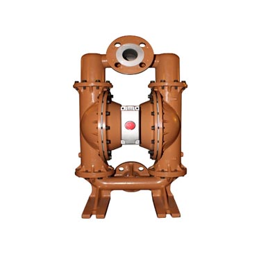 Pwr flow Bomba abulonada metálica de doble diafragma accionada por aire de PTFE de 2"
