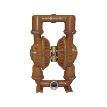 Transflow Bomba metálica de doble diafragma accionada por aire de PTFE de 2"